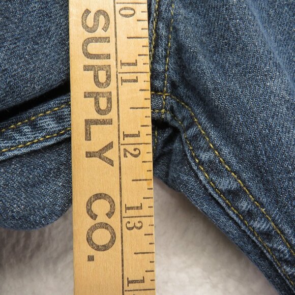 Levis 505 Jeans Mens Size 34 x 34 Medium Wash  Blue Denim Straight Leg - Picture 4 of 9